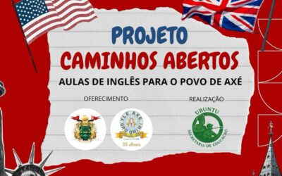 Projeto Caminhos Abertos oferece aulas de inglês gratuitas para o povo de Axé em Londrina